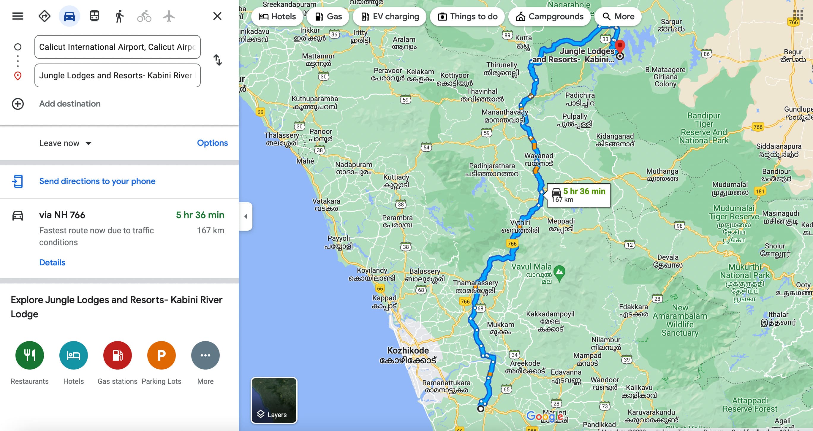 Directions to Kabini River Lodge, Jungle Lodges and Resorts